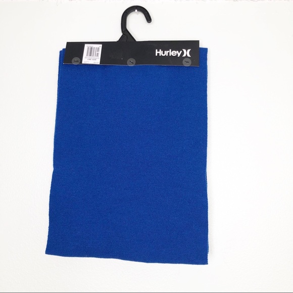 Hurley NEW 2 Piece Mens Winter Hat Beanie Scarf Gift Set Skate Blue White Black - Picture 3 of 9